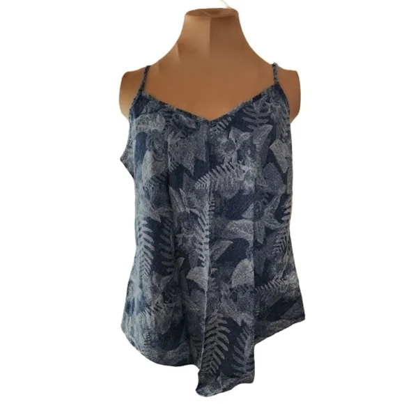 INC International Concepts Linen Blend Asymmetrical Tank Top XL - Picture 1 of 5